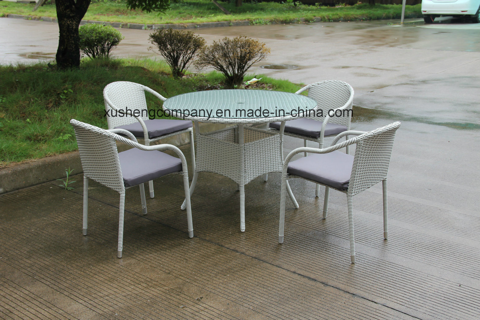 5 PCS of Steel Rattan Sofa Set