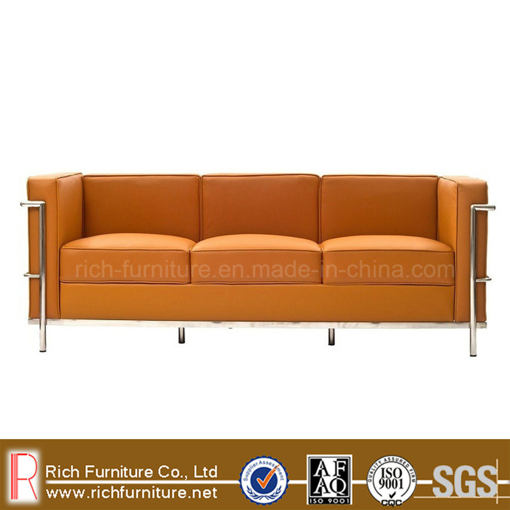 Replica Stainless Frame Leather Modern Office Sofa (LC3)