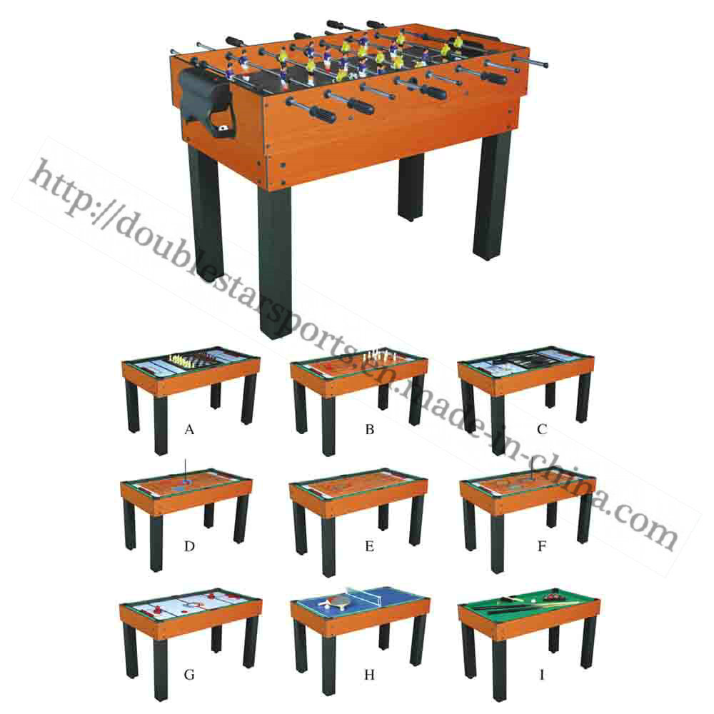 Wood Mini Soccer Table for Children Multi Games 9 in 1