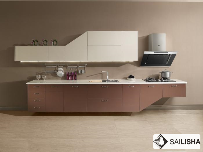 UV Spain Modern Home Hotel Furniture Island Wood Kitchen Cabinet