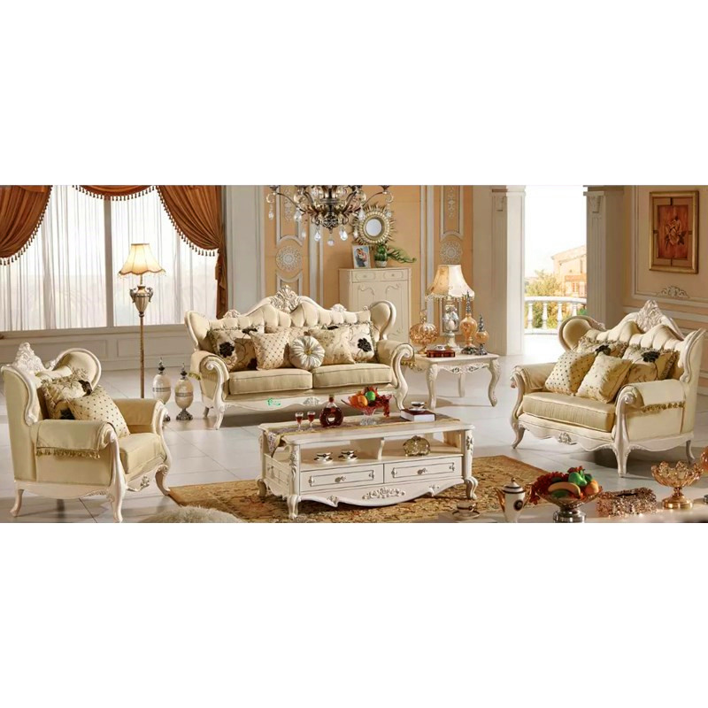 Living Room Furniture Sets with Wood Fabric Sofa (510B)