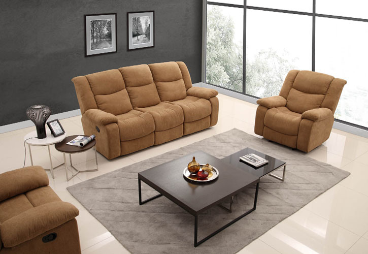 Best-Selling Contemporary Commercial Living Room Fabric Recliner Sofa 1+2+3 (HC683)