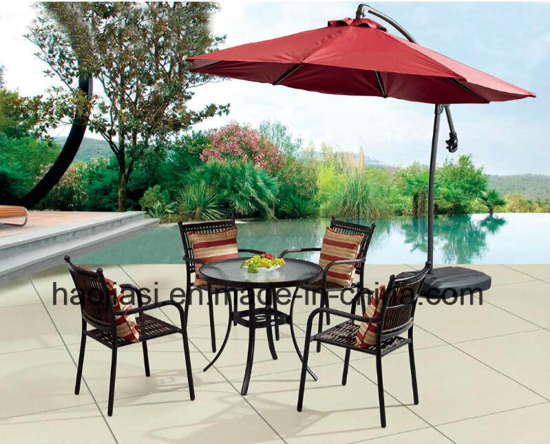 Outdoor /Rattan / Garden / Patio / Hotel Furniture Rattan Chair & Table Set (HS 1023C & HS 6076DT)