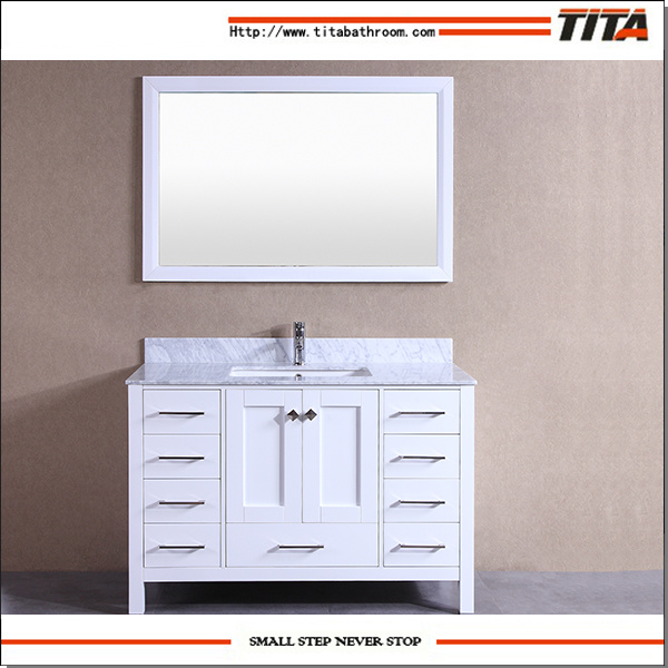 2017 Hot Selling Solid Wood Bathroom Cabinet T9199-48W