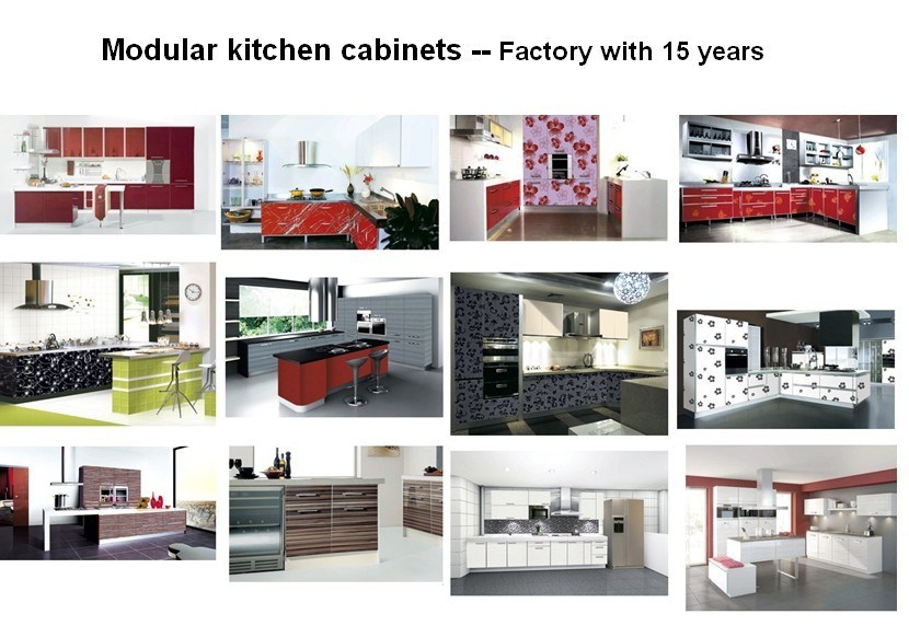 MDF Wooden Modern Acrylic Kitchen Cabinets (ZHUV)