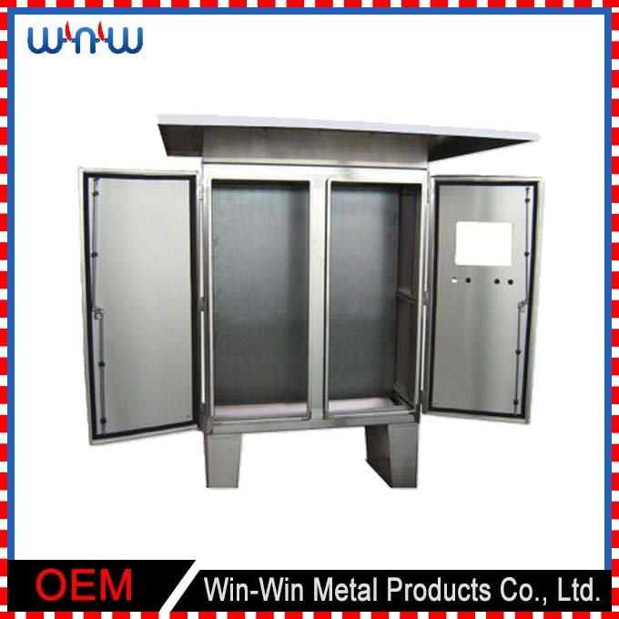 Outdoor Waterproof Lockable Stainless Steel Metal Enclosure Electric Cabinet