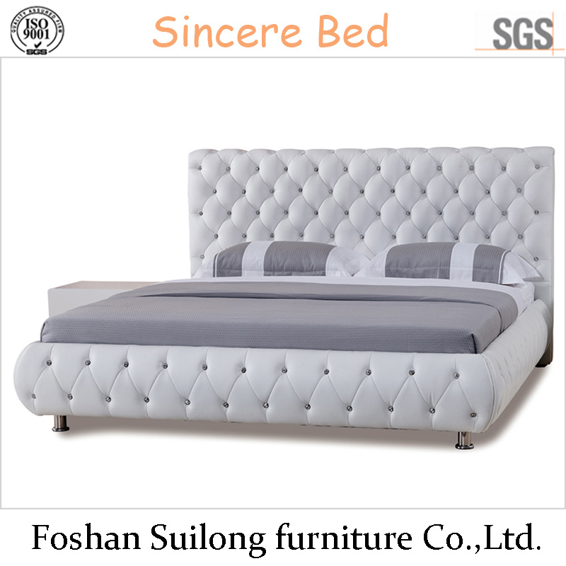 Lb1103 Genuine Leather Modern Bed