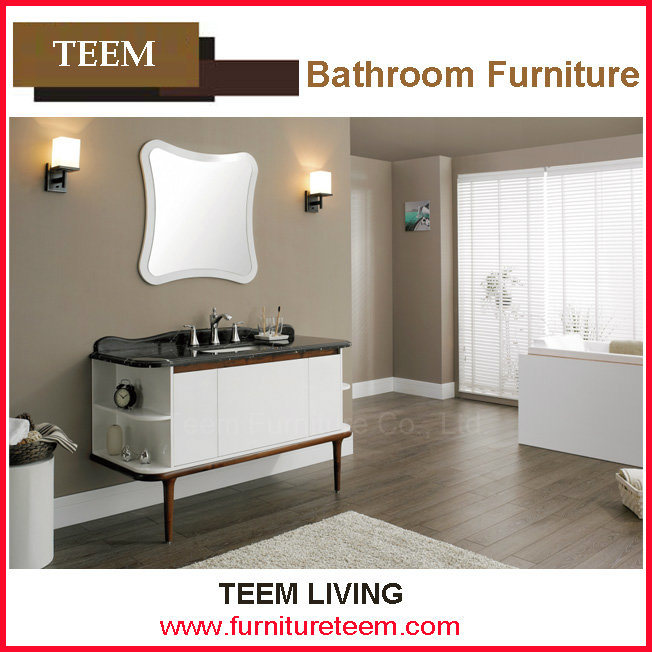 Single Basin Wall Mounted Solid Wood Mirror Cabinet