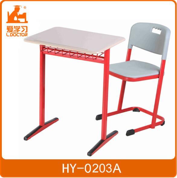 Single School Desk with Chair in Wood Furniture