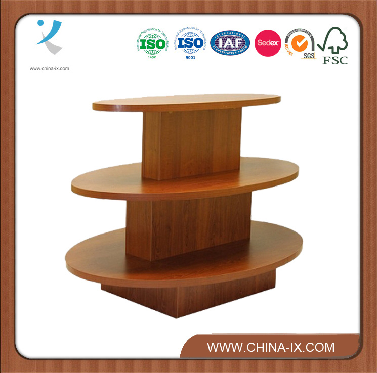 3 Tier Oval Display Table with Durable Laminate Finish