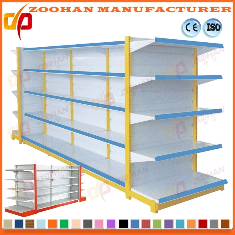 High Quality Metal Gondola Display Rack Supermarket Shelf (Zhs77)