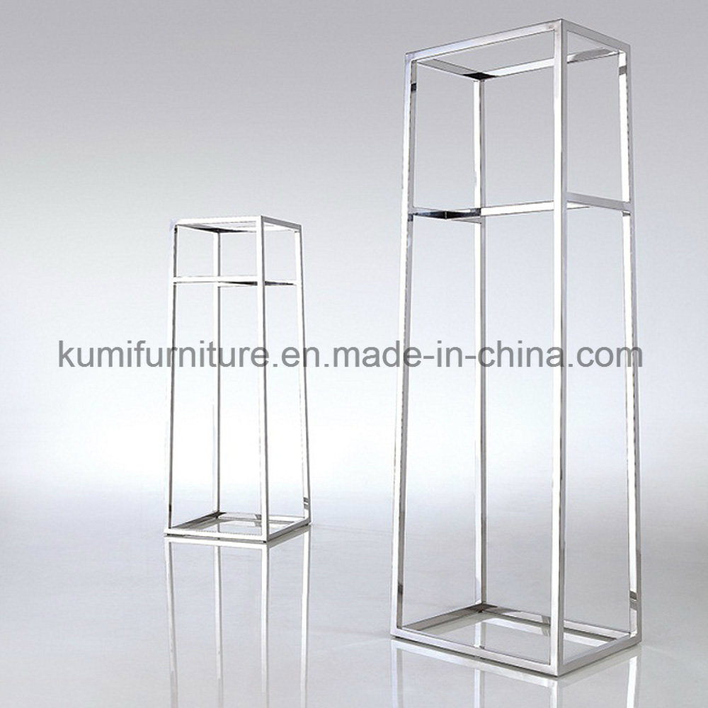 Stainless Steel Frame Side Table with Tempered Glass