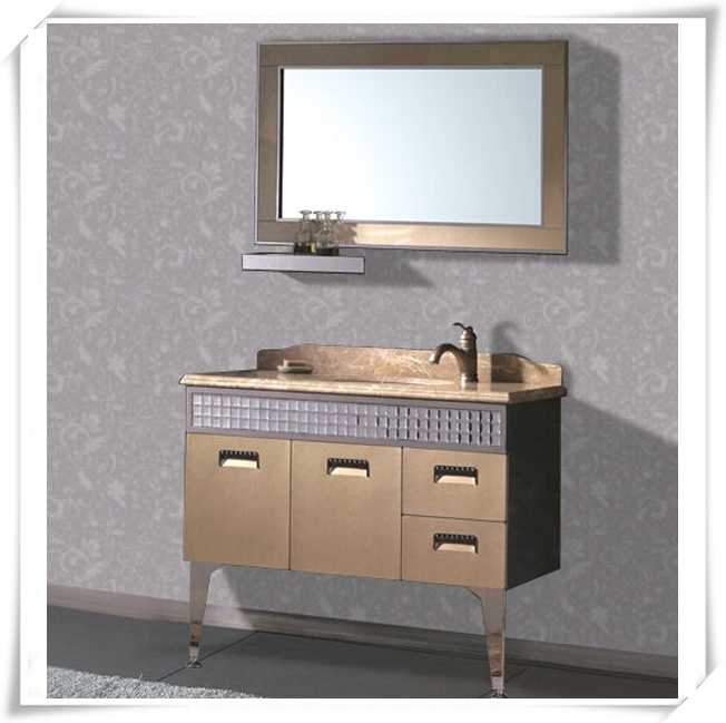 Luxury Stainless Cabinet with Mirror