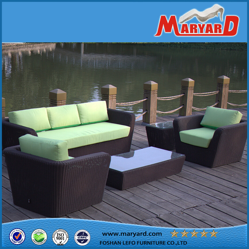 Outdoor Sofa PE Rattan and Aluminum Frame Garden Furniture