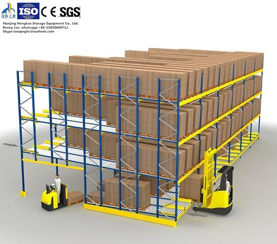 Gravity Pallet Rack, Warehouse Storage Shelf