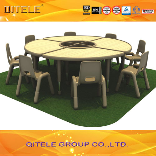 School Children Wooden Table with Stainless Steel Table Leg (IFP-028)