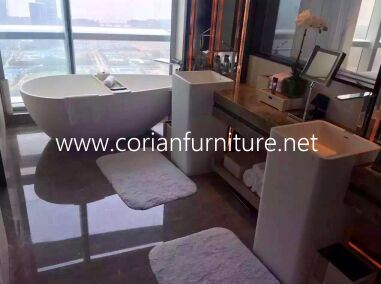 Hotel Aprtment Solid Surface Modelling Bathroom Standing Basin