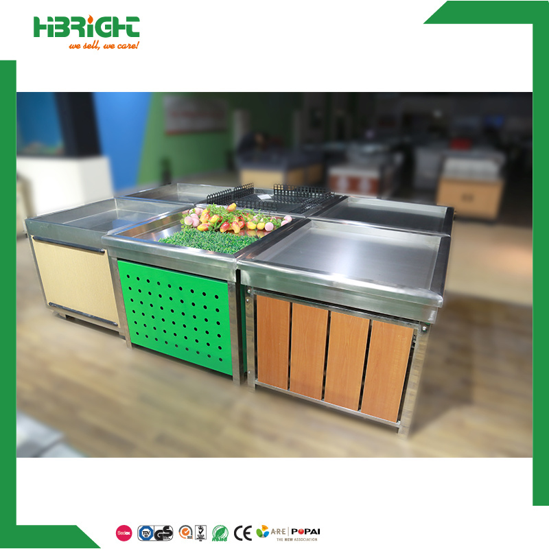 Durable Metallic Supermaket Vegetable Shelving