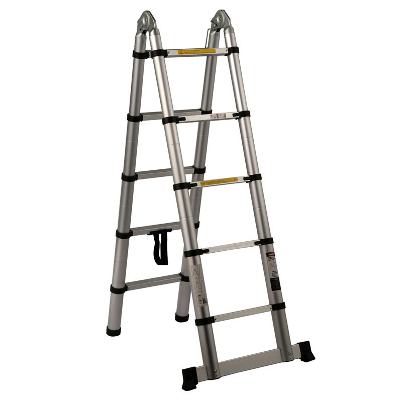 Expert Manufacturer Aluminum Telescopic Ladder for Rubber Feet