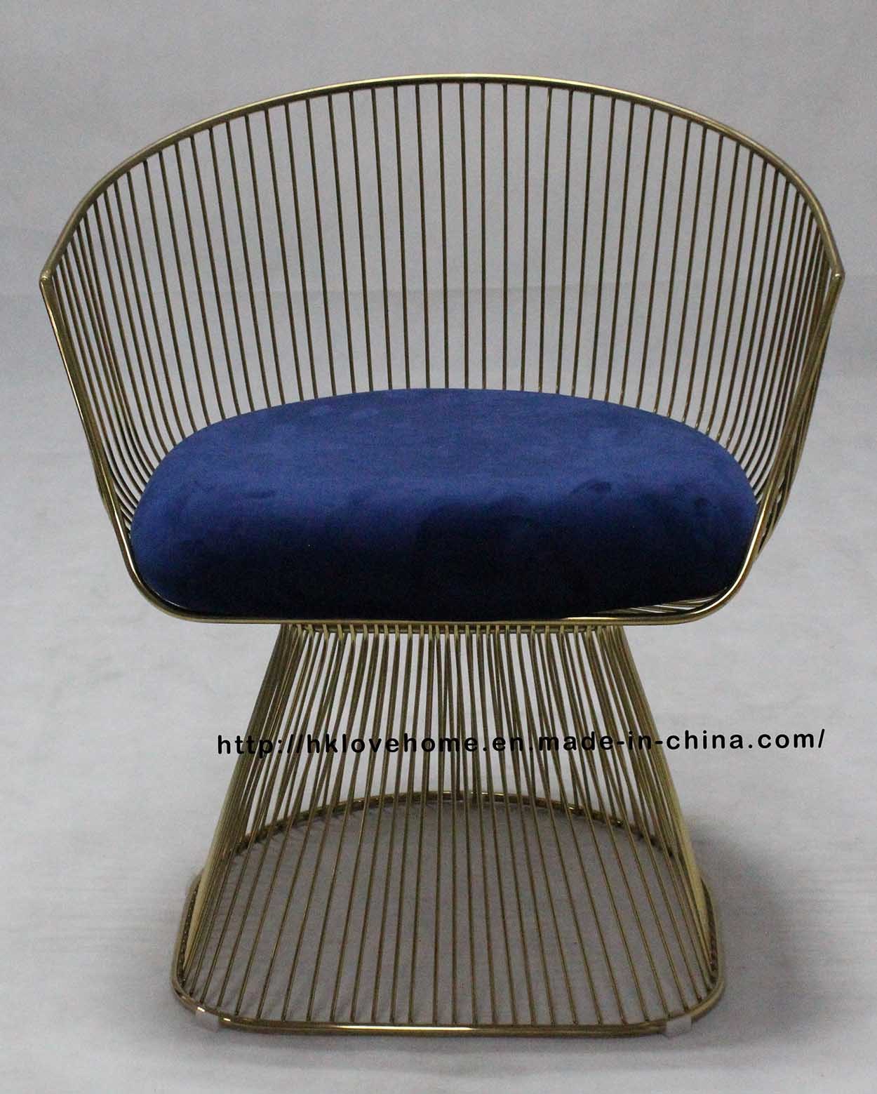 Classic Metal Leisure Restaurant Cushion Outdoor Wire Chair