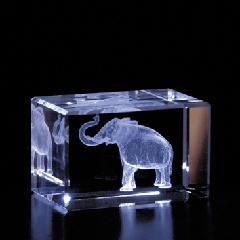 Square Crystal Crafts with 3D Laser