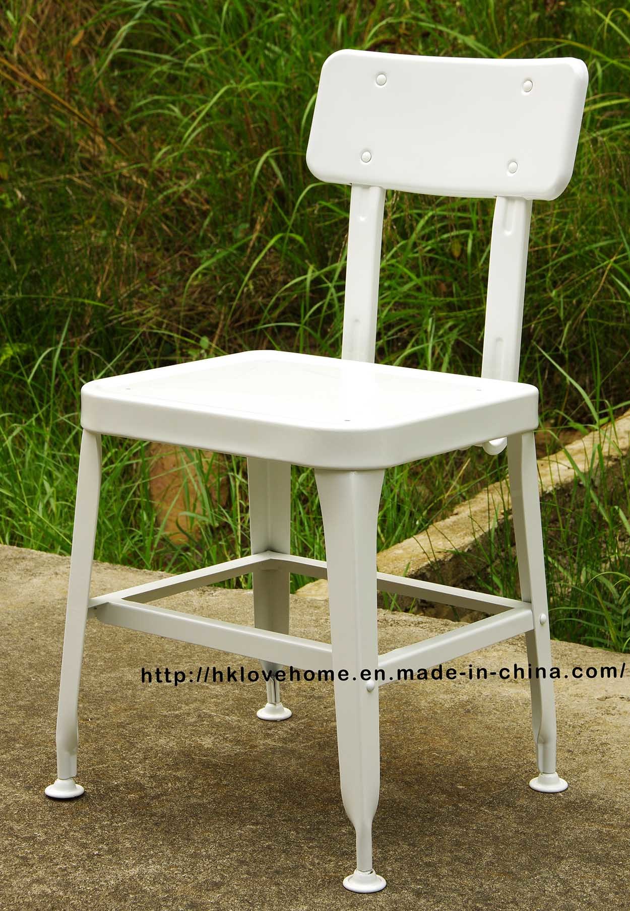 Metal Industrial Restaurant White Dining Furniture Lyon Chair