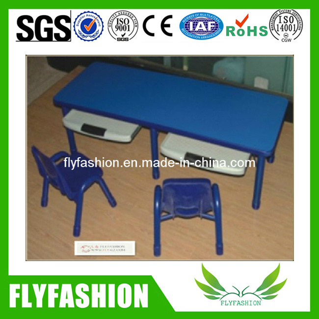 Children Furniture Study Table and Plastic Chairs for Kids (KF-01)