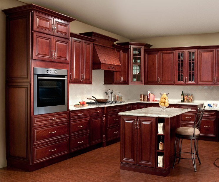 New Design Cherry Kitchen Cabinet Home Furniture Yb1706178