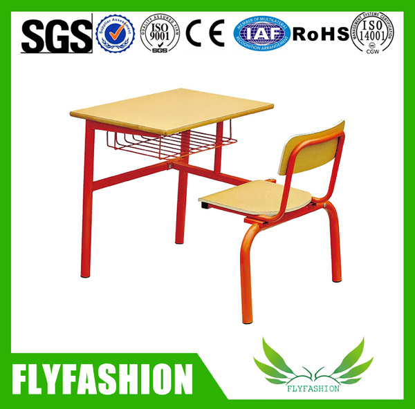 Combo Wooden Single Student Desk and Chair (SF-101S)