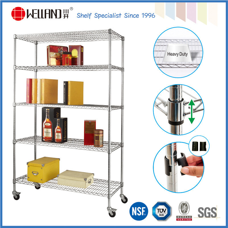 NSF 5 Tiers Storage Rack Commercial Grade, Metal Racks Shelving