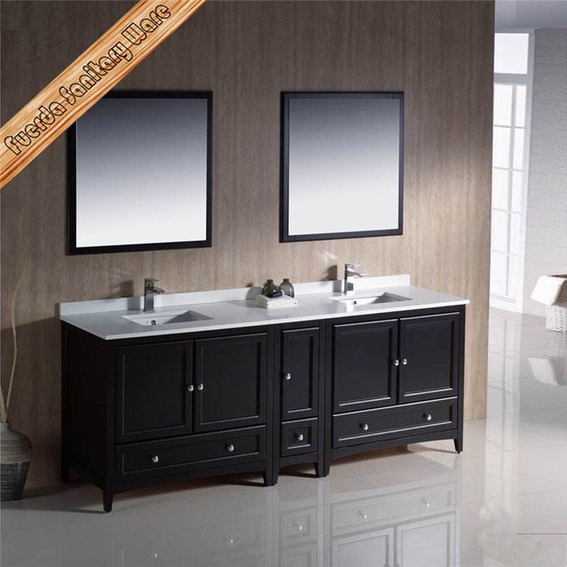 Fed-1074 Beautiful Free Standing Double Sinks Modern Bathroom Vanities