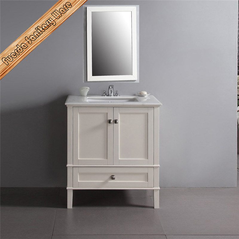 Fed-1101 White Finishing Quartz Top Modern Bathroom Furniture