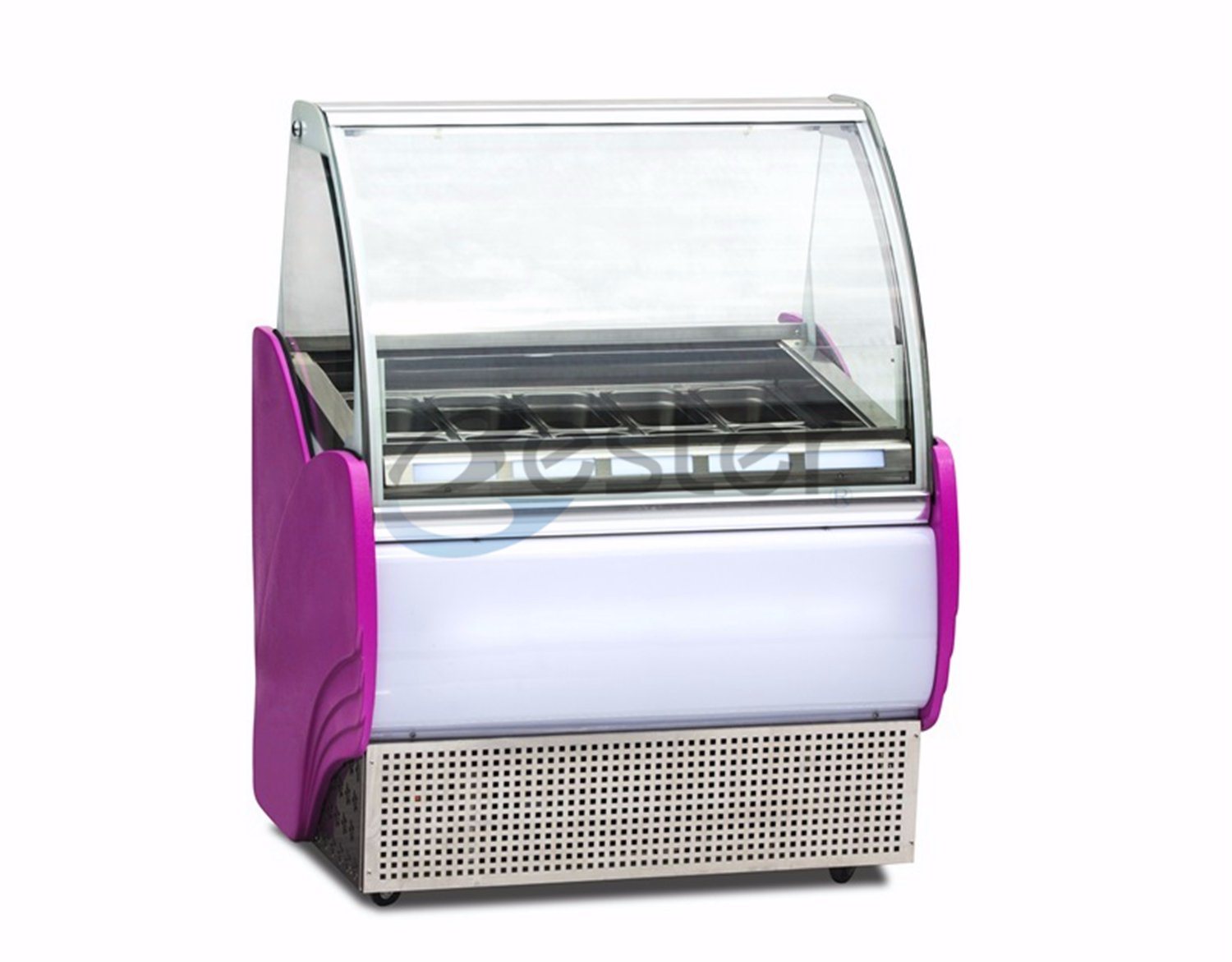 Ice Cream Refrigerated Freezer Gelato Display Showcase Gn1/4 (V6)