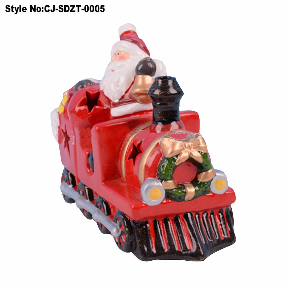 Ceramic Santa Claus Candle Holder for Decoration