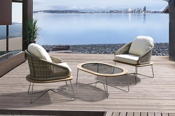 Kreta Table Rattan Table with Rattan Chair