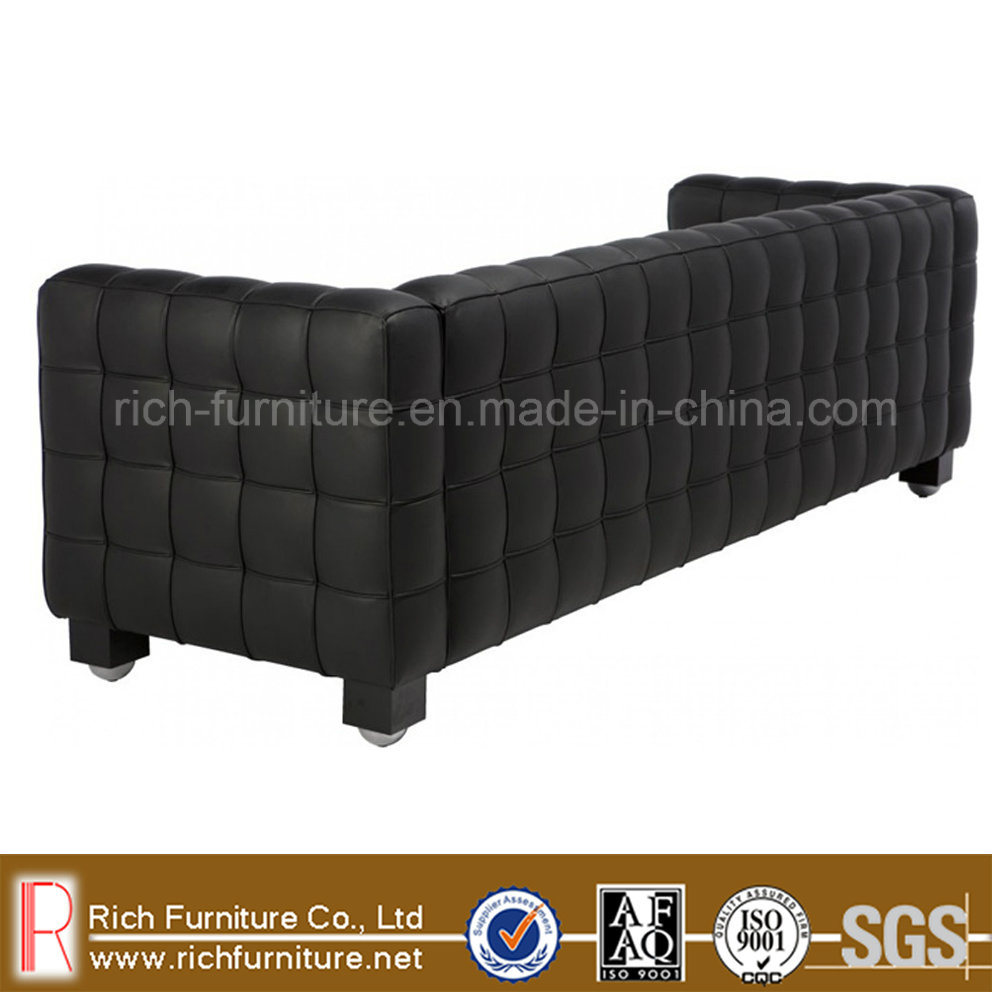 Home Hotel Modern Leather PU Sofa with Ottoman (Kubus)