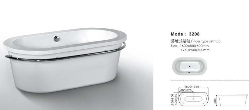 Hot Selling Manufacturer Floor Type Bathtub