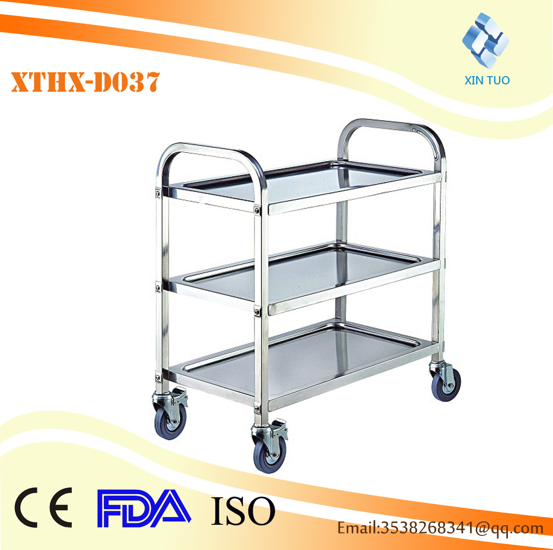 Factory Direct Price Medical Trolley Hospital Emergency Delivery Trolley