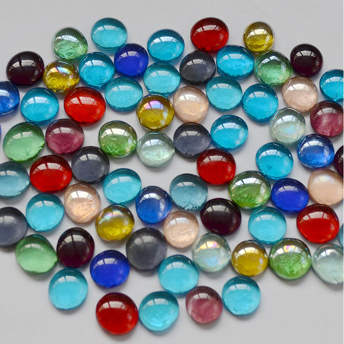 Flat Round Crystal Garden Stone