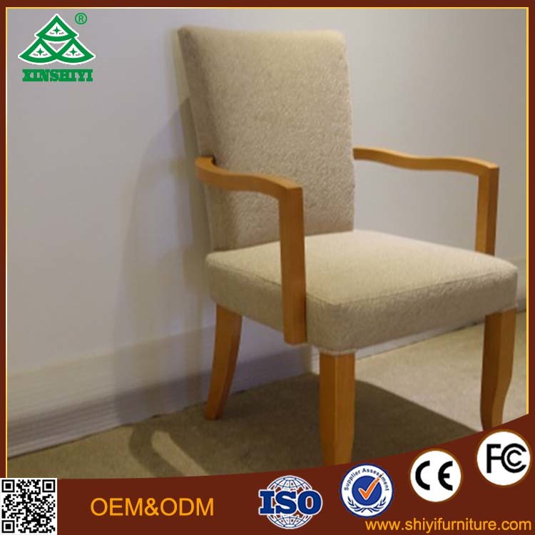 Otel Fabric and Soild Wood Bending Dining Chair