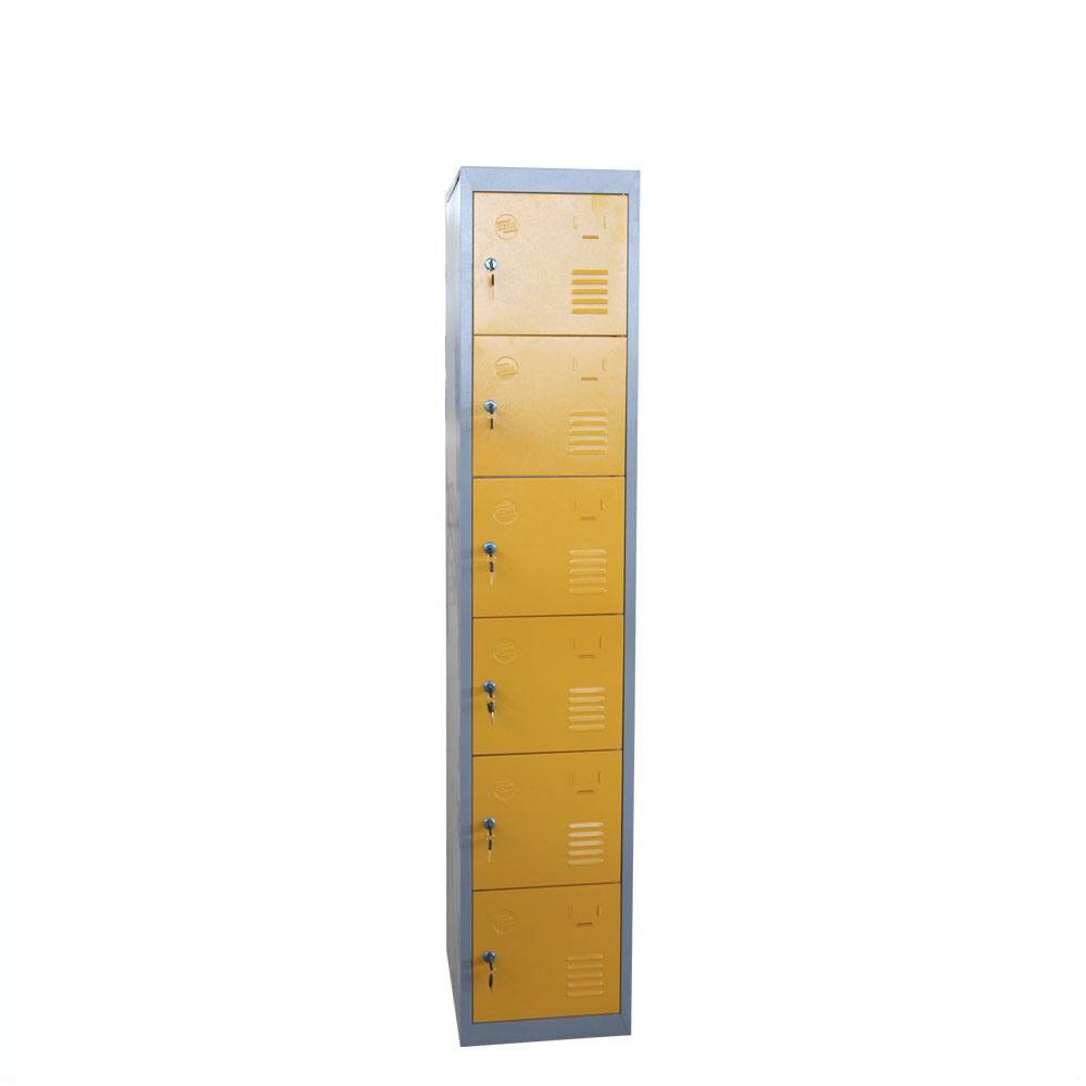 6 Door Hot Sale Steel Clothes Staff Lockers