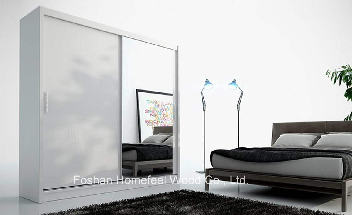 Modern Design Mirrored Sliding Door Wardrobe (HF-EY0233)