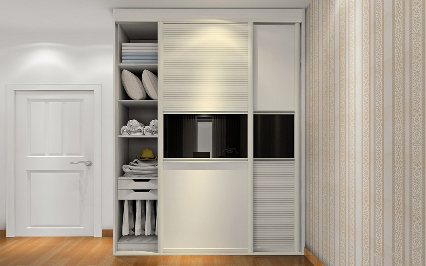 Modern Design New Type Wood Wardrobe (zy-026)