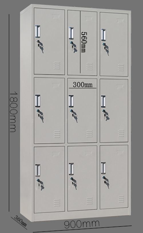 9-Door Multi Grid Steel File Cabinet Office Furniture/Bookcase