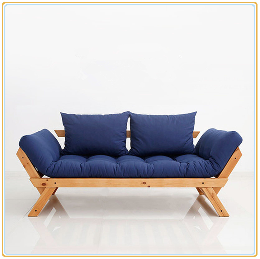 Modern Simple Nordic Japanese-Style Solid Wood Foldable Sofa