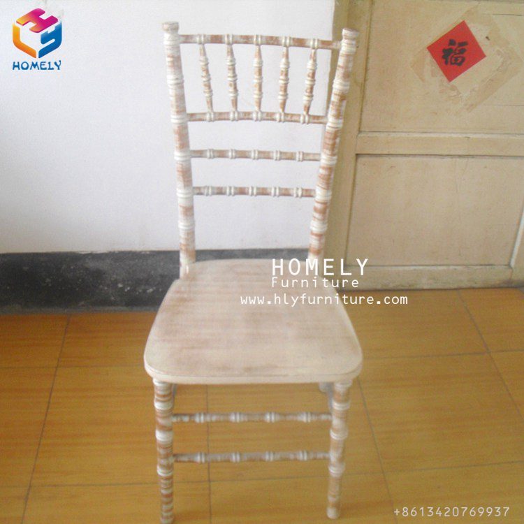 White Wood Banquet Chiavari Chair for Outdoor