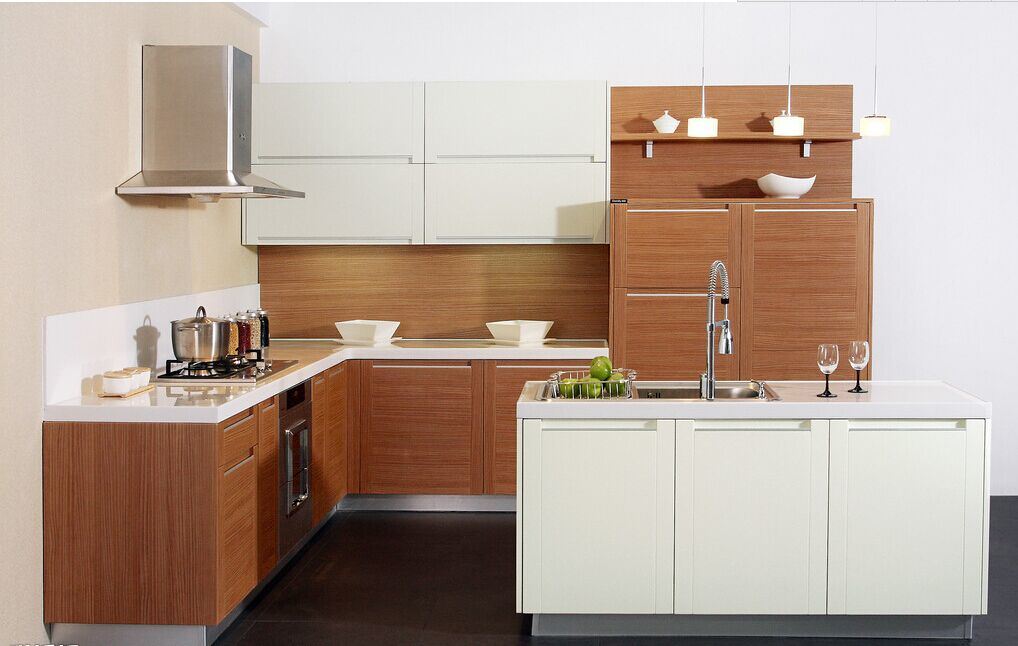 Top Simple Design Water Resistant PVC Laminated Kitchen Cabinet