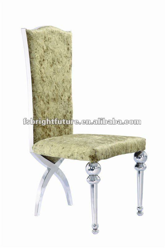 Classical Fabric Stainless Steel Dining Chair Wedding Chair