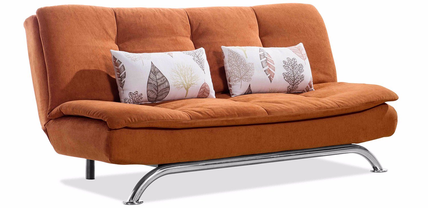 Modern Style Two Folded Fabric Sofa Bed