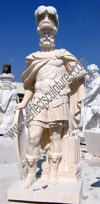 Carving Stone Marble Soldier Statue Sculpture for Garden Decoration (SY-X1311)